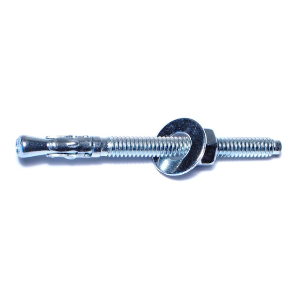 Midwest Fastener Wedge Anchor, 1/4" Dia., 3-1/4" L, Steel Zinc Plated, 50 PK 06731 - main